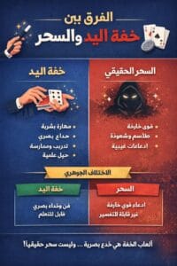 توضيح الفرق بين خفة اليد والسحر